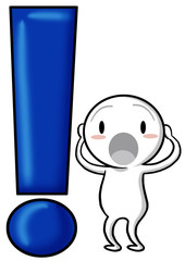 Icon Gugu with the exclamation mark looking surprised.