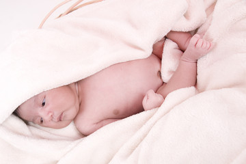 nourrisson de 10 jours dans une couverture