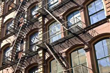 emergency escape on old beautiful houses