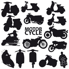 Obraz premium set of motorcycle vector