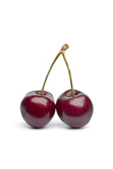 Cherry twin on stalks