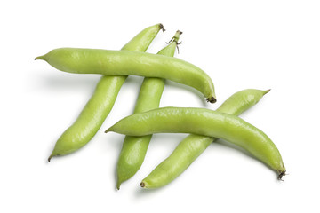 Fresh green broad beans
