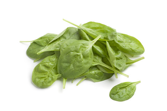 Fresh green spinach leaves