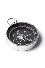 Pocket compass isolated on white background