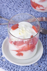 Rhabarberjoghurt von oben