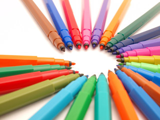 Naklejka premium Color felt-tip pens
