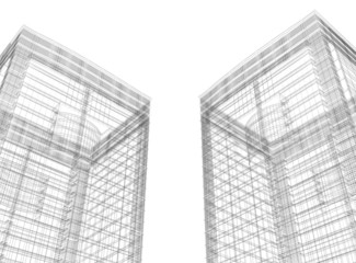 3D architecture abstract