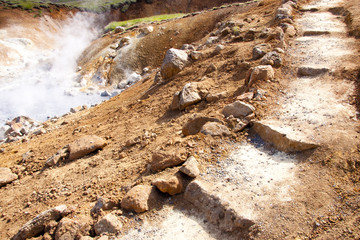 Path in geothermal area - Iceland