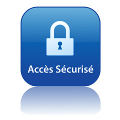 Bouton Web ACCES SECURISE (sécurité accès internet connexion)