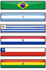 ensemble drapeaux amerique du sud