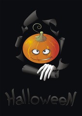 Halloween pumpkin black