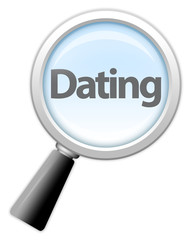 Magnifying Glass Icon "Dating"