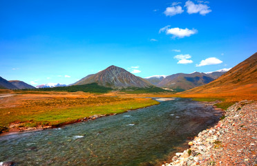 Altai mountains. Beautiful highland landscape. Russia. Siberia