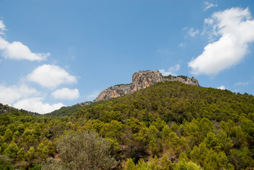 Fototapeta na wymiar Montaña Castillo de Alaró Mallorca