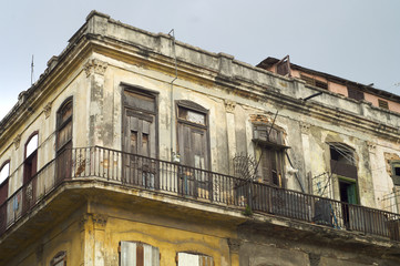 dilapidated building in havana