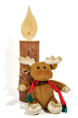Weihnachtskerze + Elch