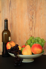 fruits and wine
