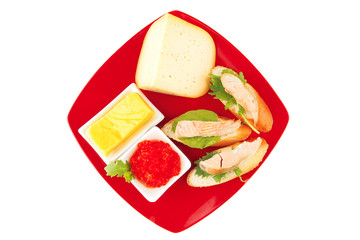 fried salmon and cheese