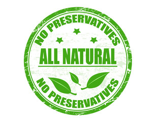 No preservatives - Natural stamp