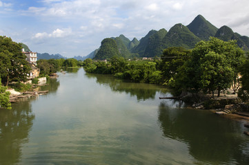 Fototapeta na wymiar Yulong River valley in Yanghuo, China