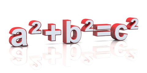 3D Pythagoras wusste es - Rot Silber