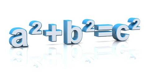 3D Pythagoras wusste es - Blau Silber