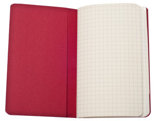 Red Journal with Graph Square Page and Pocket