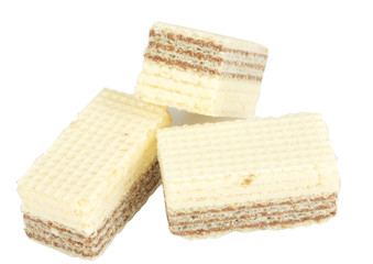 Wafers on a white background