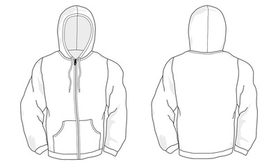 Рисунок зип худи