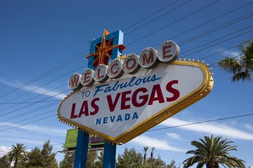 Wandcirkels plexiglas Welkom bij Fabulous Las Vegas Sign © Tatagatta