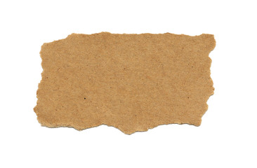 Piece of cardboard with torn edges