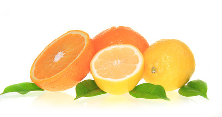 Fresh fruit on white background, perfectly isolated