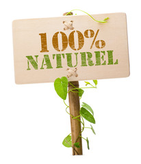 100 % naturel produit sans pesticide - texte en français