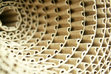 Corrugated paper rolls.