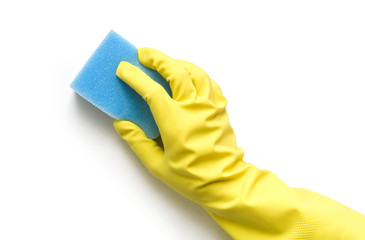 Hand with sponge