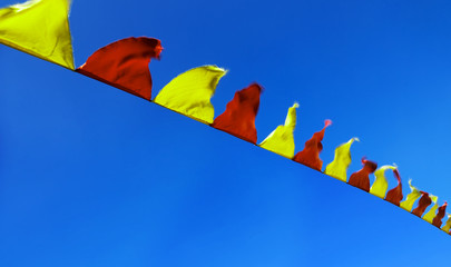 Bunting blowing in the wind