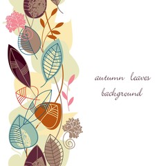 Autumn leaves seamless background