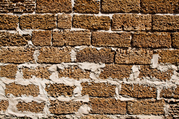 old scrubbed brick wall