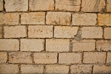 old scrubbed brick wall