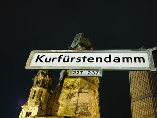Berlin - Kudamm - Kaiser Wilhelm Memorial Church by Night