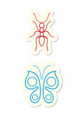 Ant and Butterfly Icons