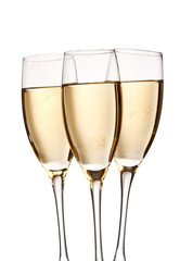 flutes of champagne