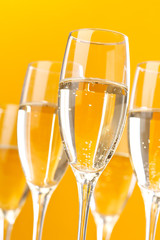 flutes of champagne