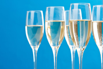 flutes of champagne