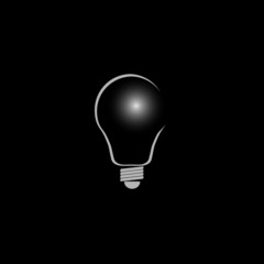 light bulb art on black background