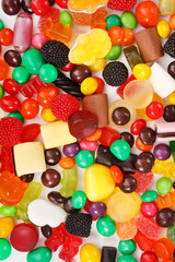 assortment of colorful candy
