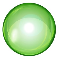 clear ball on white background