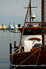 Fisher boat at Helsinki waterfront