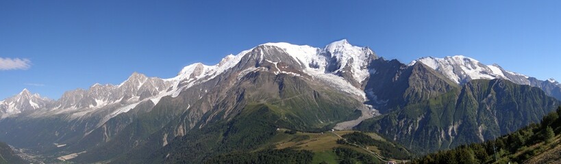 Fototapeta na wymiar Mont Blanc widziany Prarion