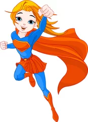 Abwaschbare Fototapete Superhelden Super-Mädchen